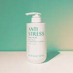 ANTI STRESS Body Wash 500ml – Vegan, Low-Irritation, Collagen-Boosting Ionone, Woody Floral Herbal Scent for Elastic, Calm Skin _ Made in KOREA